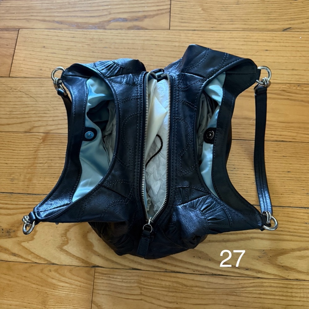 Coach Black Leather Shoulder Bag - Picture 2 of 3